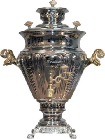 самовар угольный жаровый, 5,5 л, латунный персидский 2003/3