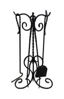 набор для камина 3 предмета вертикальный с узором банный эксперт