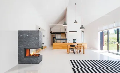 печь-камин tulikivi juva  white classic 1470мм