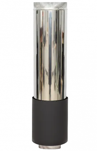 стакан кпд переход на сэндвич нержавеющий/стальной (409/1,0мм+08пс0,7мм), ф150/210 черный