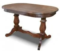 стол обеденный овальный 160х80 (массив сосны, старение), палисандр, ирб