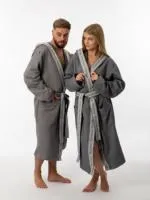 халат woodson вафельный с планкой р.52 gray