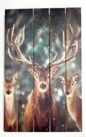 картина "олени" 30*40 см на дереве кд037, пэм