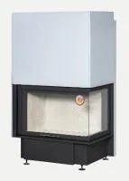 топка каминная дельта 800r два стекла правая, патрубок ф200, экокамин 