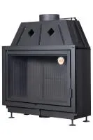 топка каминная альфа 1000 в  с черным шамотом патрубок ф250, экокамин