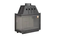 топка каминная альфа 1000 lв два стекла левая с черным шамотом патрубок ф250, экокамин 