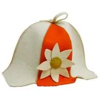 шляпа колокольчик "цветы" под. (оранж.)