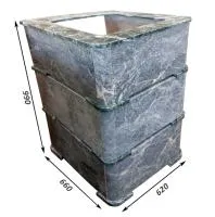 облицовка для банных печей "угк №1", высота 990 мм, универсальная, полированная, змеевик